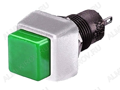 Кнопка RWD-203B (зелен.без фикс.) белый корпус