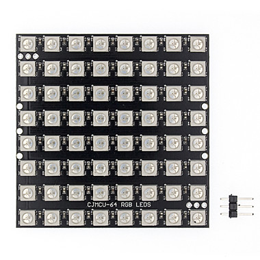 Светодиодная матрица WS2812-64bit LED  8x8 - 64 светодиода 5050 RGB
