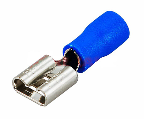 Клемма плоская КПИ гнездо 7.4 мм 1.5-2.5 мм²  (№13)(РПи-м 2.5-(6.3)/РПИм 2-250)  синяя изолир. 