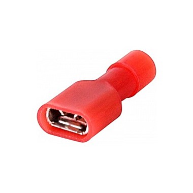 Клемма плоская КППИн гнездо 6.4 мм в нейлоне 0.5-1.5 мм² (РПи-м(н) 1.5-(6.3))  (№197) красный 