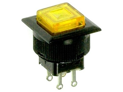 Кнопка RWD-313 (желтая, без фикс. с подсветкой)