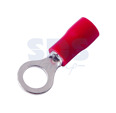 Наконечник кольцевой НКИ - 5.3мм, (№25)изолированный, сечение 0.5-1.5мм² (VR1.25-5) красный 