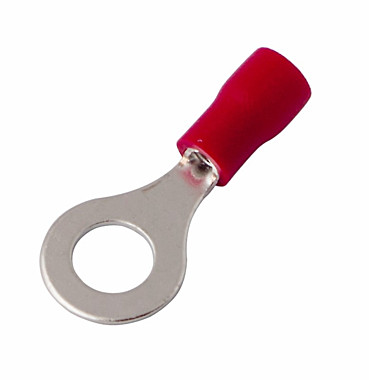 Наконечник кольцевой НКИ - 6.5 мм (№28)(НКи 1.5-6/НКи 1,25-6) изолир., сеч. 0.5-1.5 мм², красный 