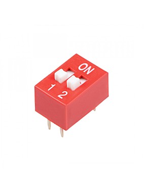 Переключатель DS1040-02RN, DIP 2pin  красный