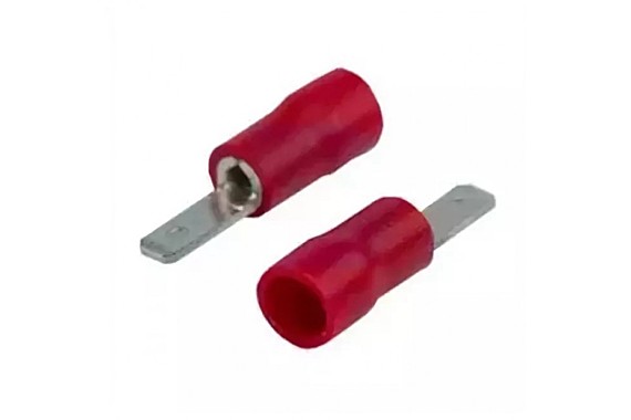 Клемма плоская КПИ штекер 2.8 мм 0.5-1.5 мм² (РПи-п 1.5-(2.8)) изолированная, красная REXANT (№3)